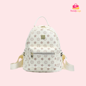 Trendy LV Inspired Backpack (Off-White)